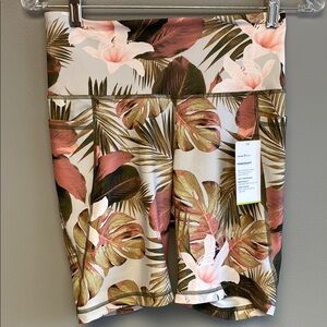 Old Navy Pink and Green Stretchy Bike Shorts